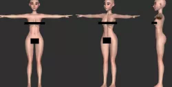 Female Body Basemesh Low-poly  3D model