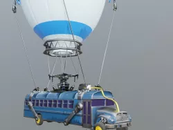 flying bus 3D model