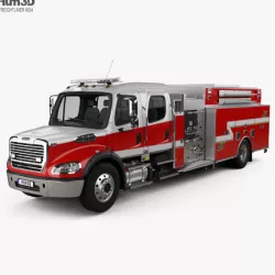 Freightliner M2 106 Crew Cab Fire Truck 2017 3D model