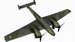 German fighter bomber Messerschmitt Bf 110 C4 Low-poly  3D model