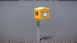 German Post Public Mailbox 1 High-Poly Version  3D model
