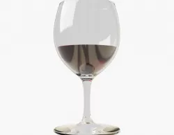 Glass of Wine Low-poly  3D model