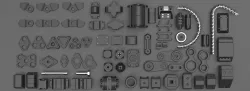 Hard Surface Sci-Fi Industrial KitBash Library 03 3D model