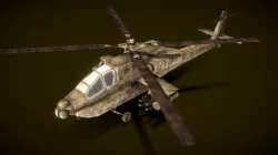 Helicopter Fighting AH64 Low-poly  3D model
