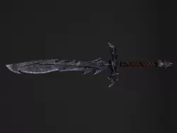 Hook Sword Low-poly  3D model