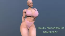 Hot Athletic Female model  Low-poly  3D model