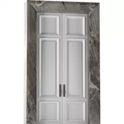Interior hinged doors in white 3D model