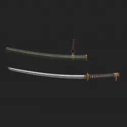 Japanese sword 3D model