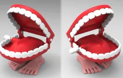 Jaw on legs Low-poly  3D model