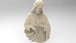 Jesus art 3d stl models for artcam and aspire 3D model