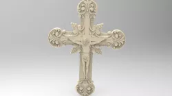  Jesus in cross 3d stl models for artcam and aspire 3D model