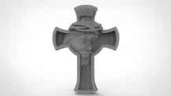 Jesus in cross 3d stl models for artcam and aspire 3D model