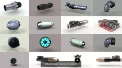 Jet and rocket engines 3D Model Collection
