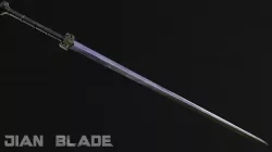 Jian Blade Low-poly  3D model