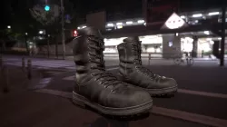 Leather high boots with 2 colors Low-poly  3D model
