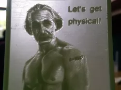 ''Lets Get Physical'' Lithophane Meme