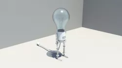 Light bulb villain 3D model