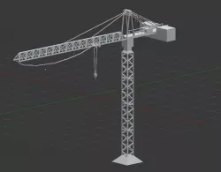 Low Poly Crane Low-poly  3D model