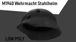 M1940 Wehrmacht Stahlhelm Low-poly  3D model