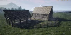 Medieval Farm Workshop House Low-poly  3D model