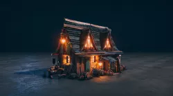 Medieval Kingdom - Realtime PBR Village House Low-poly  3D model