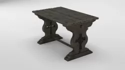 Medieval Table 3D Model 3D model
