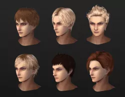  men man hair boy hair hair style 01 3D model