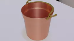 Miniature Copper Bucket Low-poly  3D model