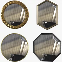 Mirrors set 4 items 3D model