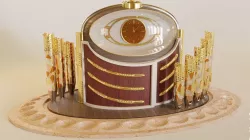 Modern Organ Clock 3D model