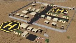 Modular Military Base Low-poly  3D model