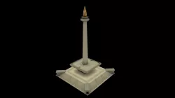 Monas National Monument Indonesian country Low-poly  3D model