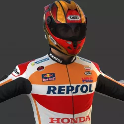 Motorcycle Rider - Repsol  3D model