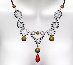 Necklace Low-poly  3D model