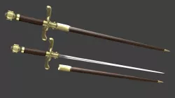 NEEDLE SWORD ARYA STARK 3D model