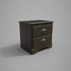 Nightstand Old Low-poly  3D model