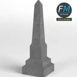 Obelisk gravestone 3D model
