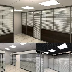 Office glass partitions 3D model