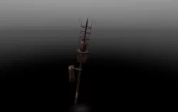 Old dungeon  torch  Low-poly  3D model
