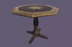Old medieval round Table Low-poly  3D model