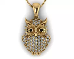 Owl necklace 3D model
