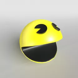 PacMan 001 Low-poly  3D model