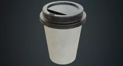 Paper Coffee Cup 1B Low-poly  3D model