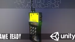 PBR Retro Sci-Fi Communicator Low-poly  3D model