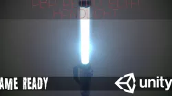 PBR Retro Sci-Fi Handlight Low-poly  3D model