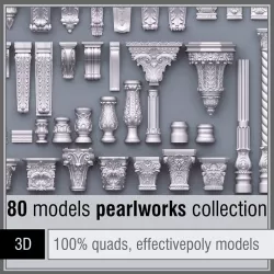 Pearlworks 80 items collection  3D model
