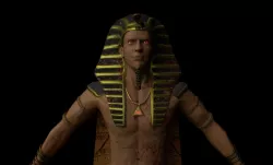 Pharaoh Entity rigged and animated Low-poly  3D model