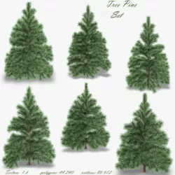 Pines 3D model