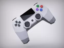 Play Station controller joystick Low-poly  3D model