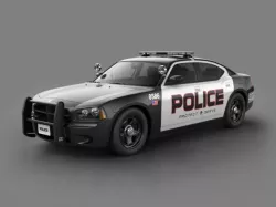 Police vehicle oligomerization model Low-poly  3D model